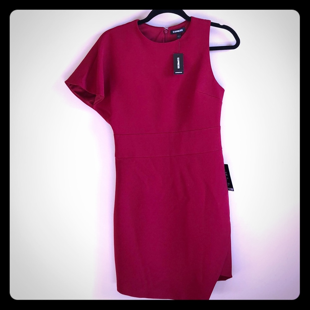 Express Asymmetrical Red Dress